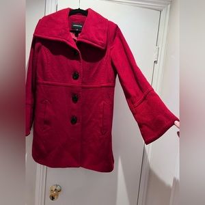 London Fog Pea Coat Size Medium, Red